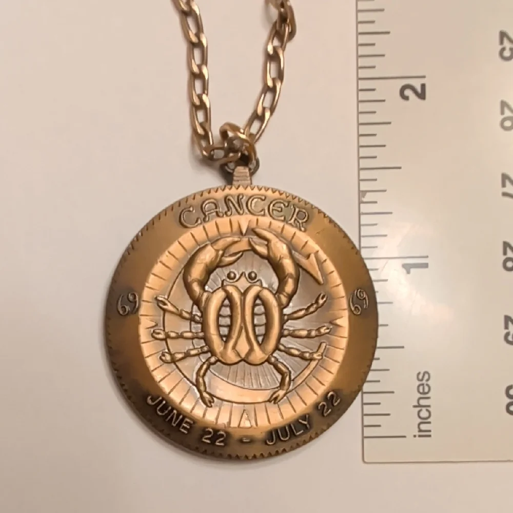 Vintage Cancer Zodiac Necklace